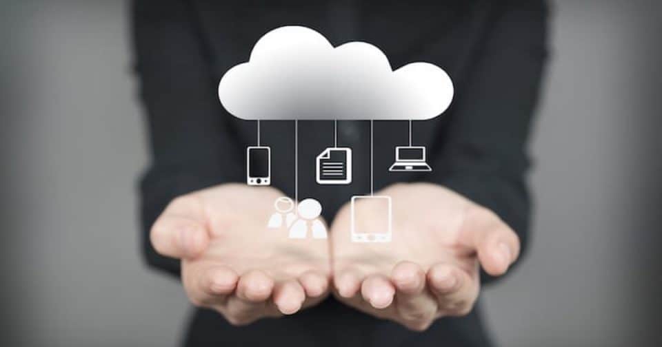 Cloud technology with devices and data sharing in a business environment.