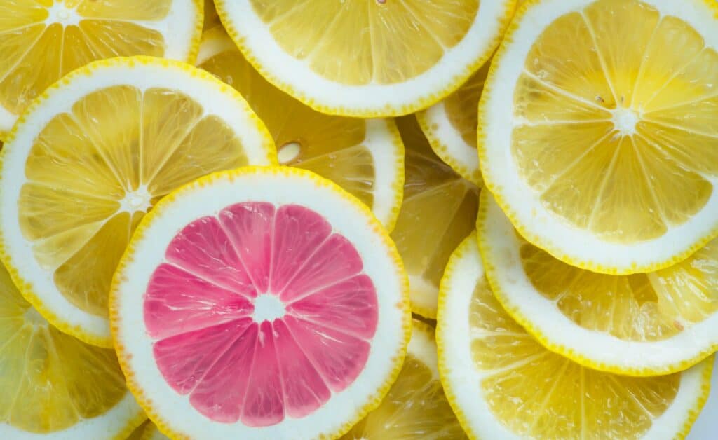 slices of lemons with one them being pink to demonstrate exceptions in planning and decision automation.
